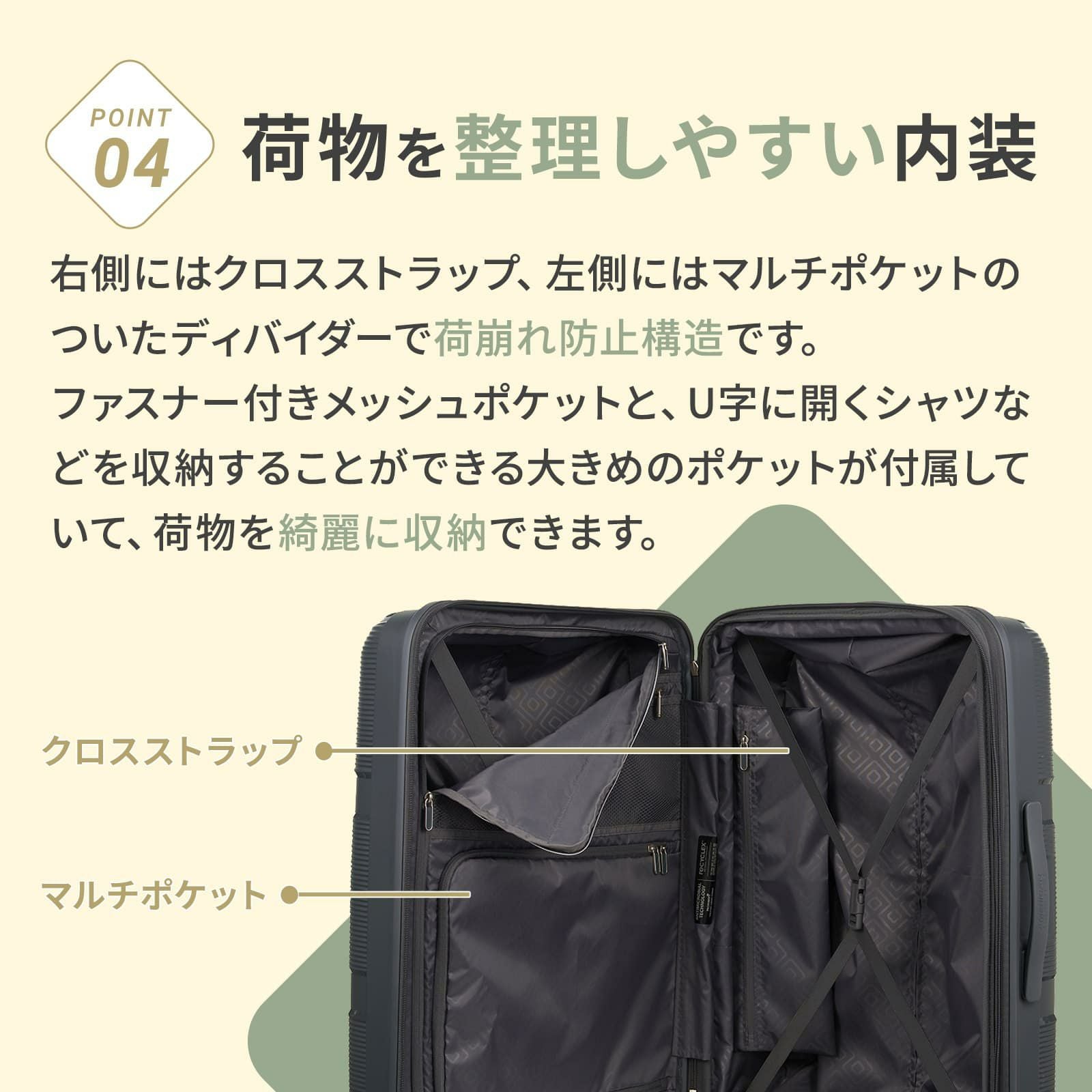 INSTAGON SPINNER 69 スーツケース Mサイズ インスタゴン 87L