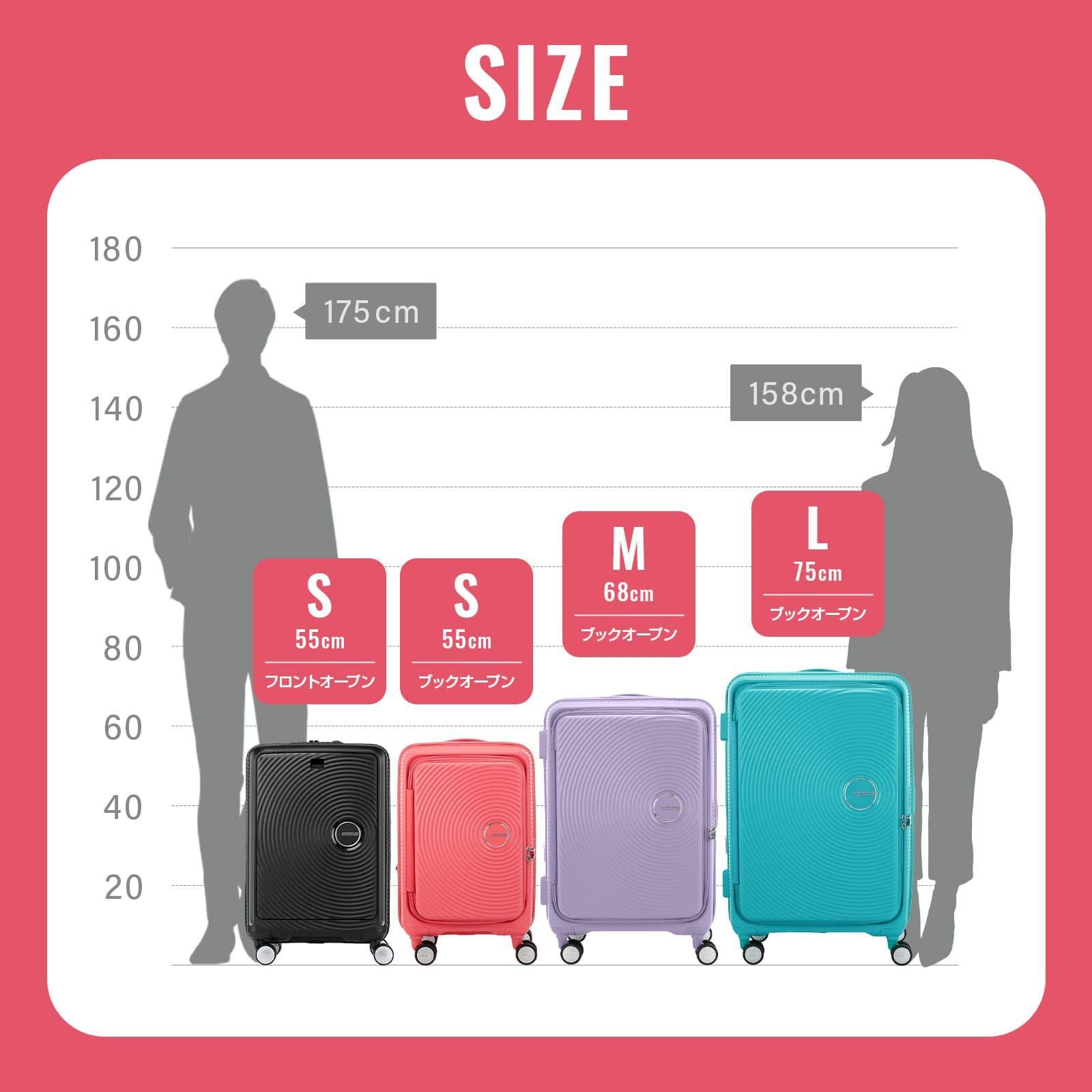 25％OFF 】CURIO SPINNER 55 FRONT OPEN スーツケース Sサイズ 機内