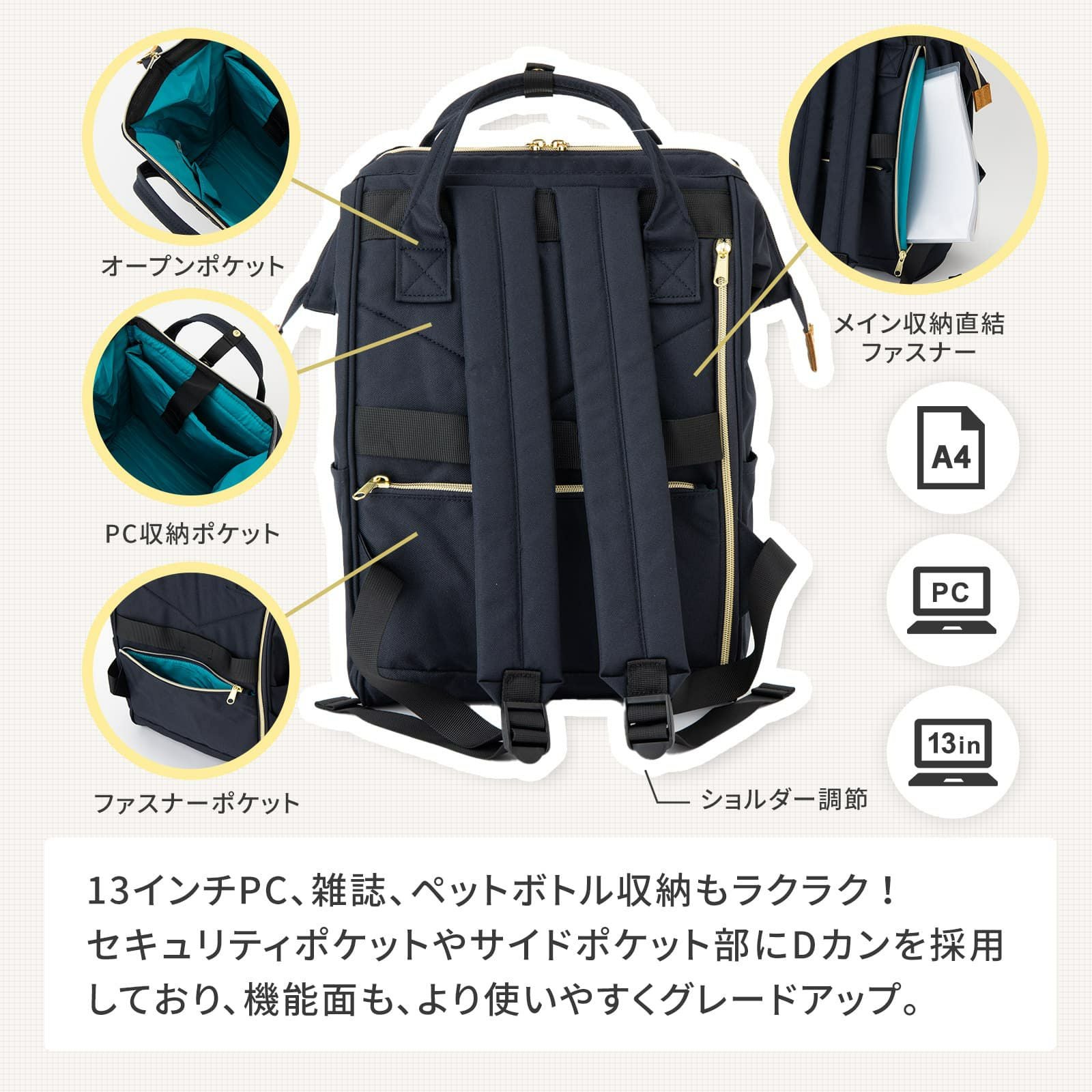 BACKPACK RAGULAR SIZE 口金リュック Mサイズ CROSS BOTTLE