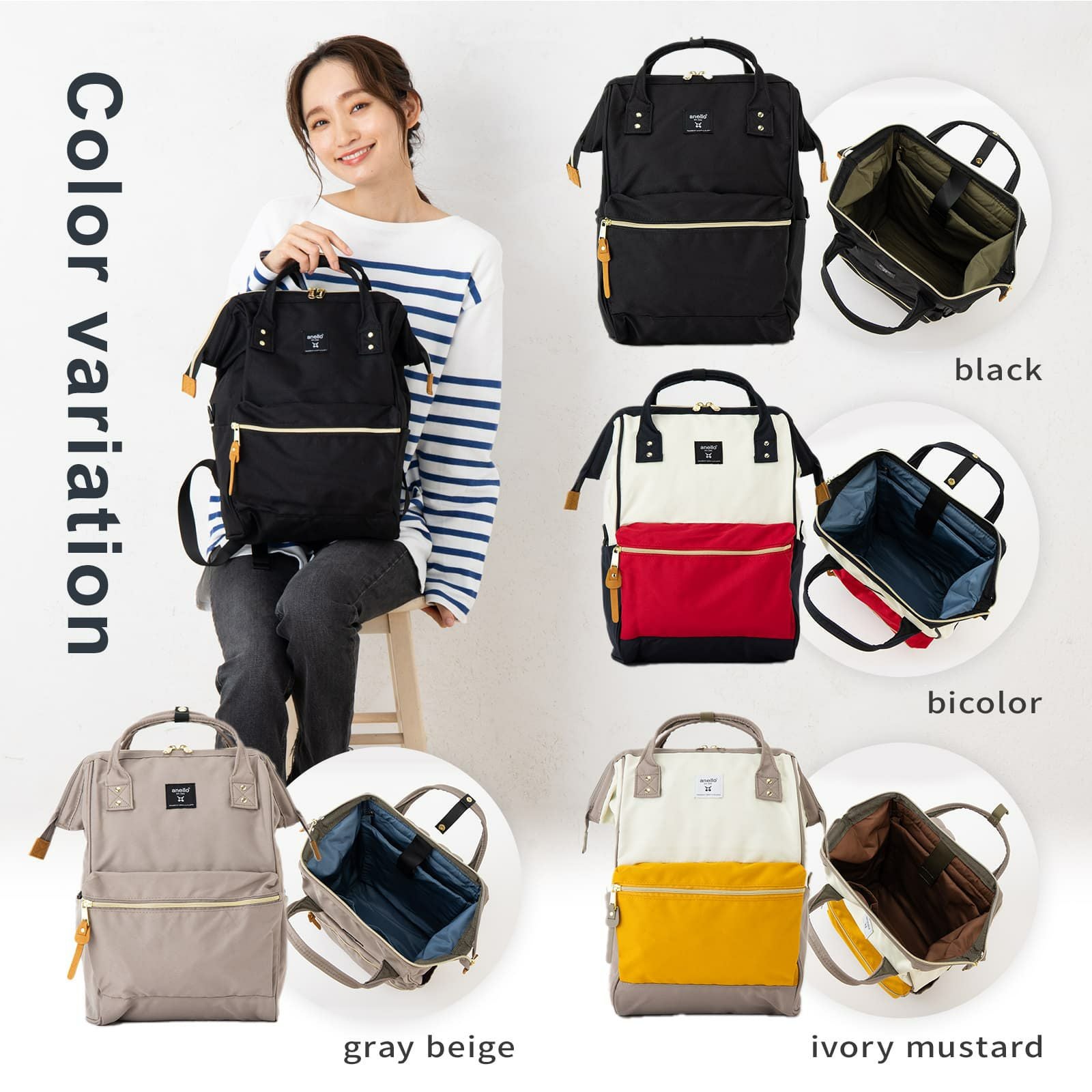 BACKPACK RAGULAR SIZE 口金リュック Mサイズ CROSS BOTTLE