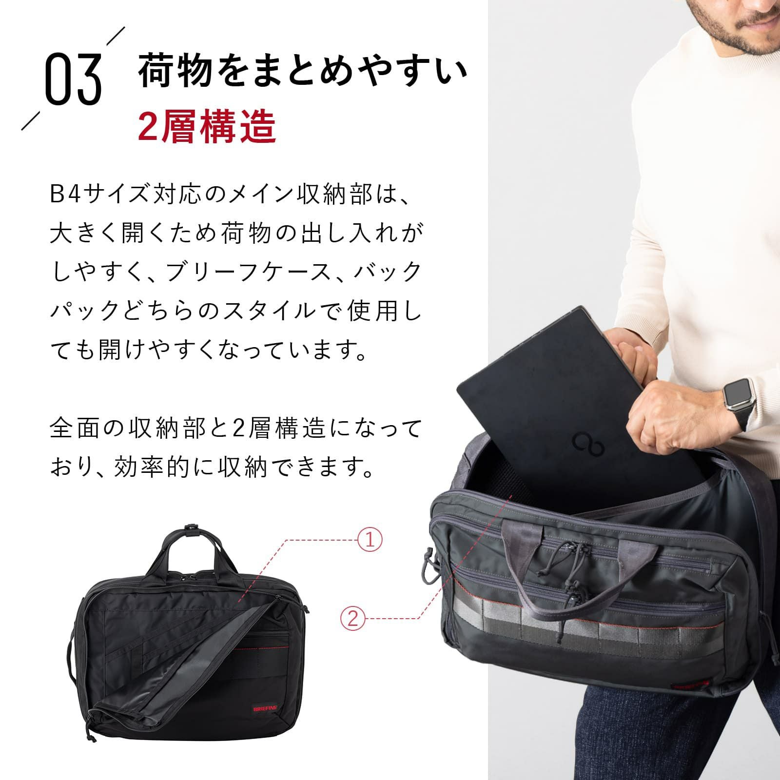 [新品未使用]BRIEFING BS BOX 2WAY PACK AG BRIEFING（ブリーフィング） BS BOX 2WAY PACK AG 【約10リットル