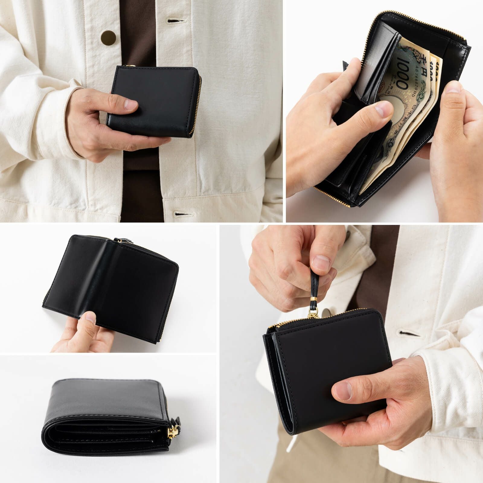 SLOW Herbie Lzip Mini Wallet ブラック Herbie - Lzip Mini Wallet -｜SLOW – スロウ 公式ECサイト | 革製の