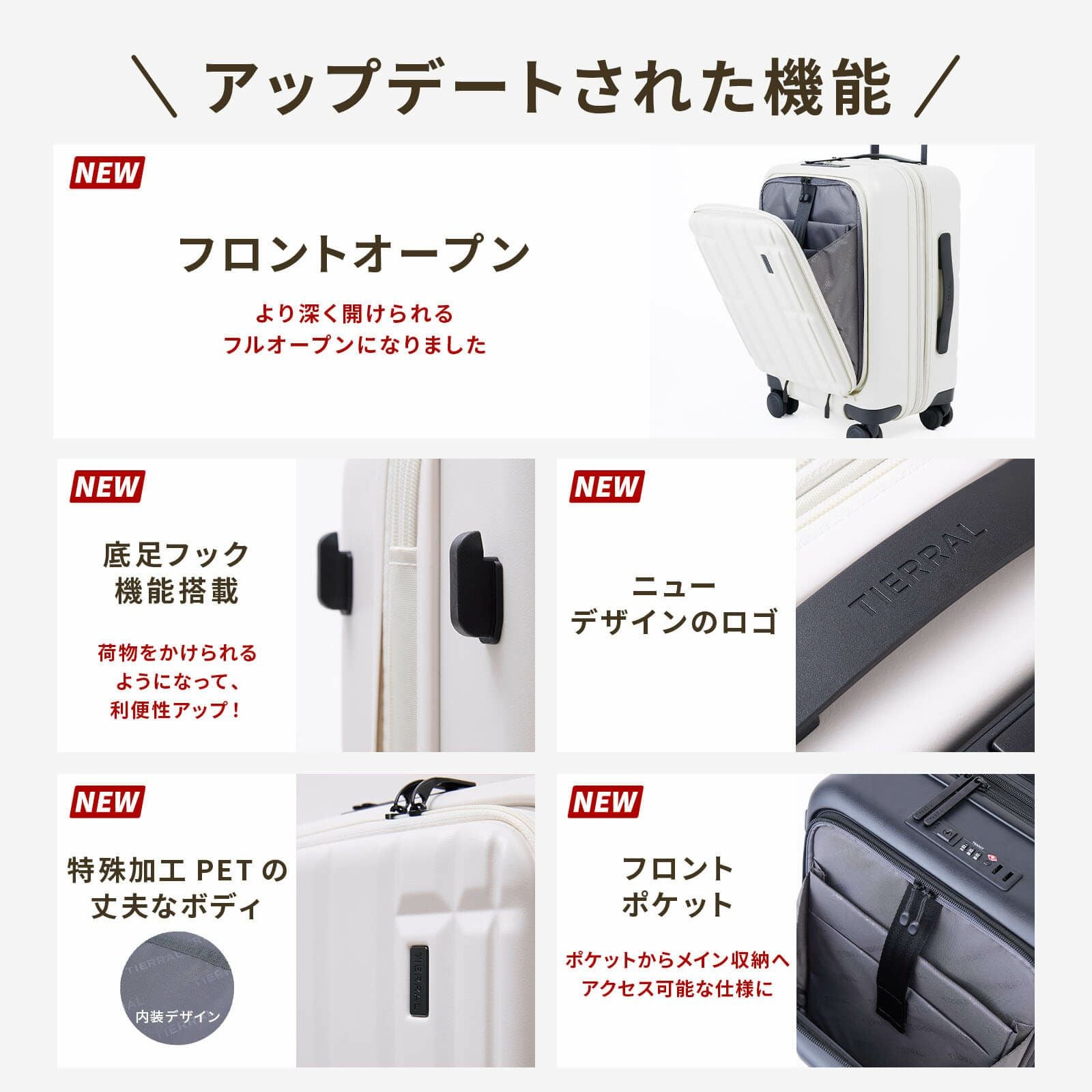 TORERU 2.0 Sサイズ トレル スーツケース フロントオープン 機内