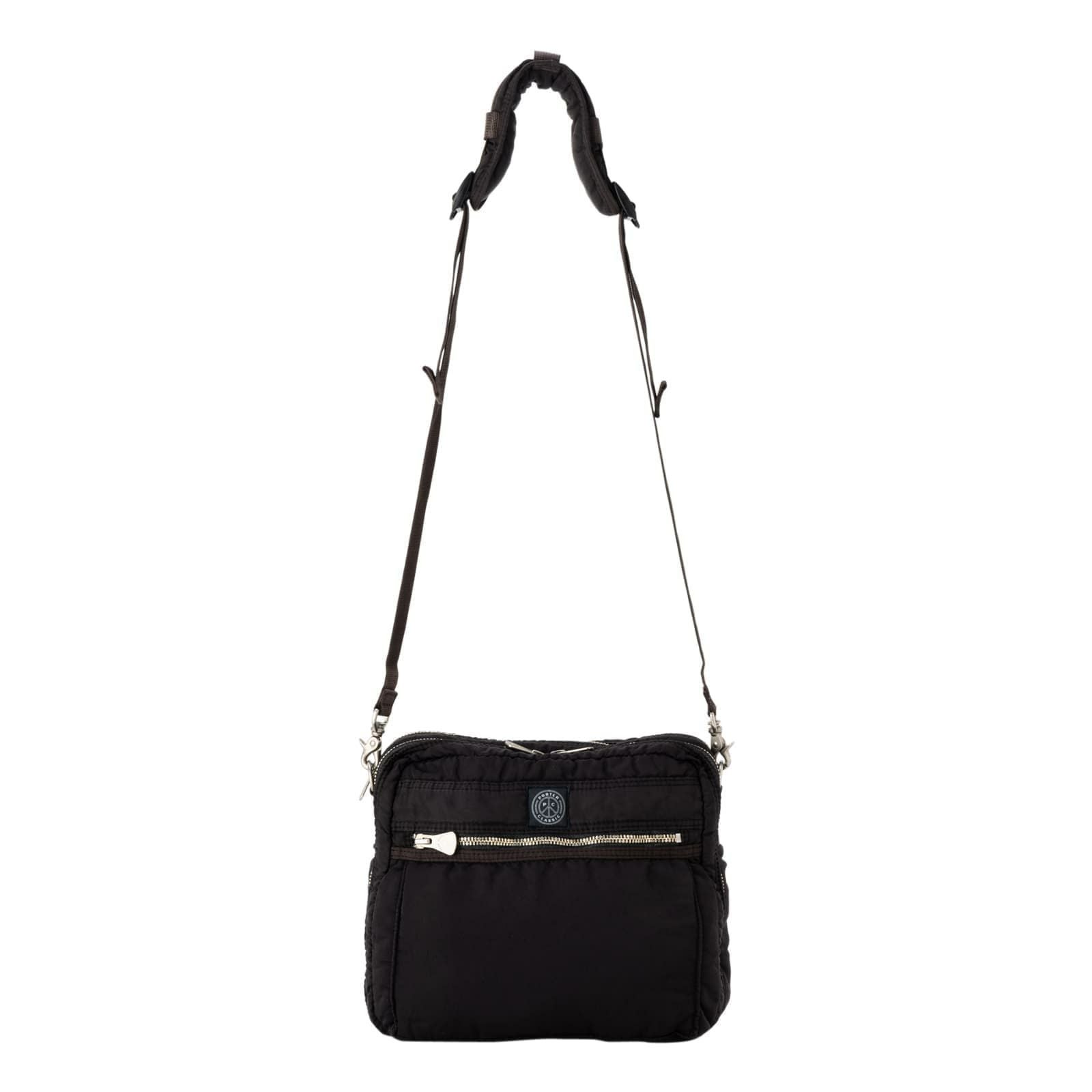 【ポータークラシック】スーパーナイロン ショルダーバッグ ブラック PORTER CLASSIC ポータークラシック SUPER NYLON SIMPLE SHOULDER BAG